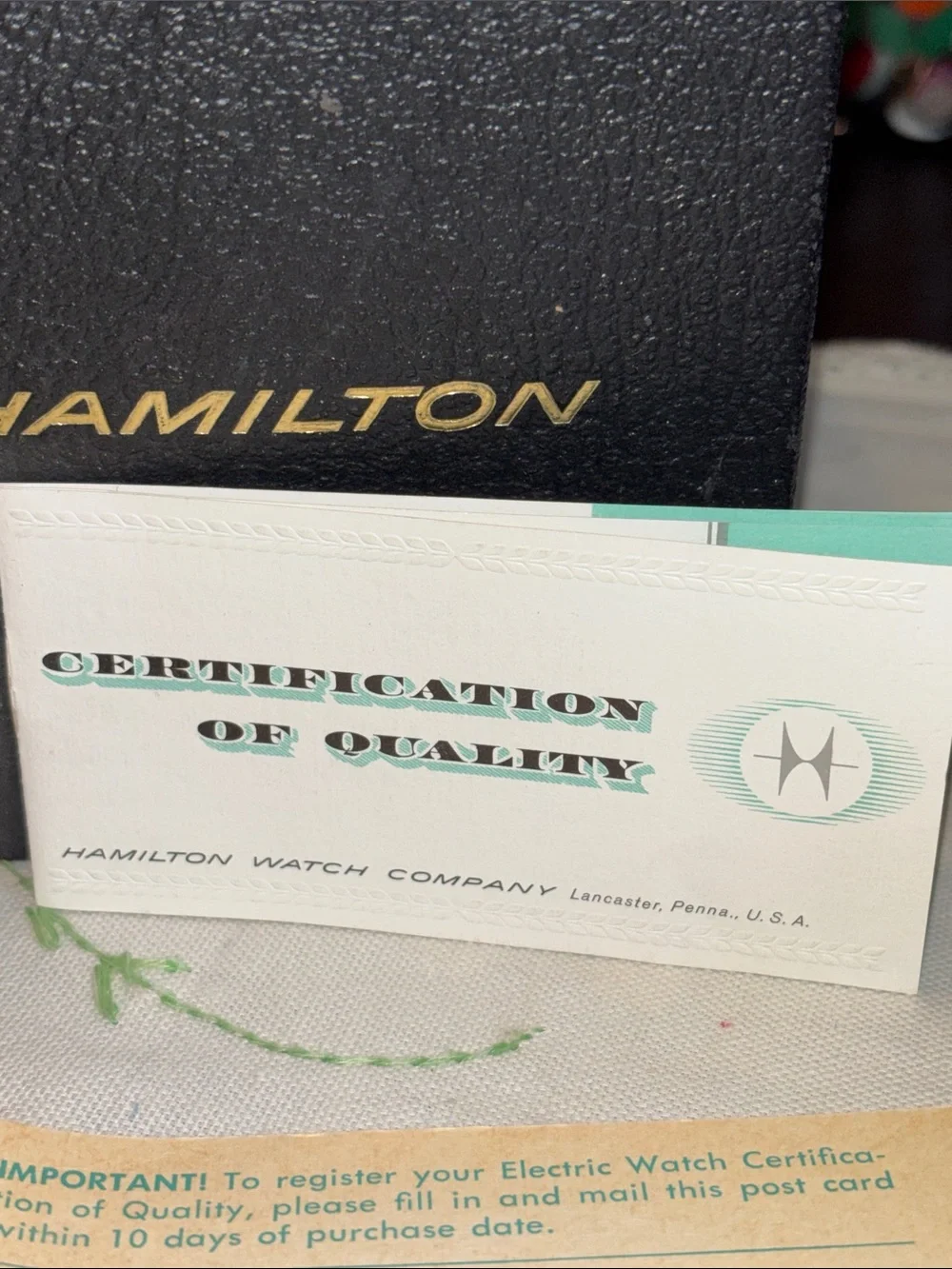 NIB VINTAGE rare, complete collector's set for a 1966 Hamilton Electric 